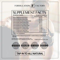 Formulation Factory Primal Power 10-in-1 label detail highlighting ingredients.