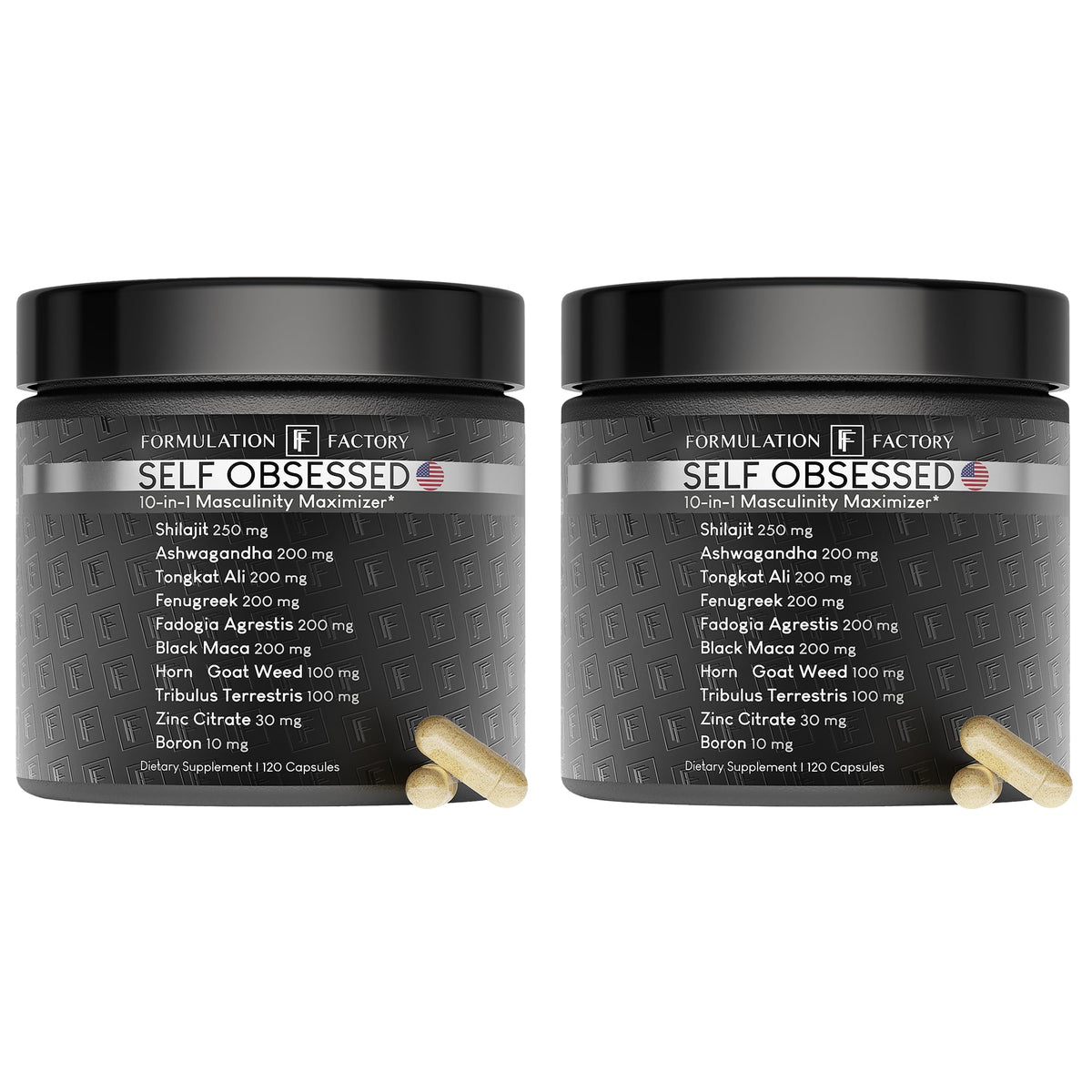 Formulation Factory Self Obsessed bottle front for daily vitality.