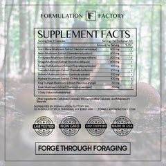 Formulation Factory Shroom Vroom Cordyceps capsules suggesting endurance and stamina support.