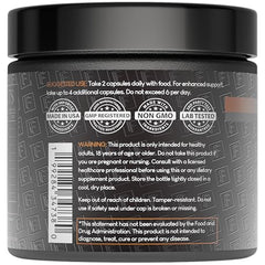 Formulation Factory Shroom Vroom label close-up shows transparent ingredient listing