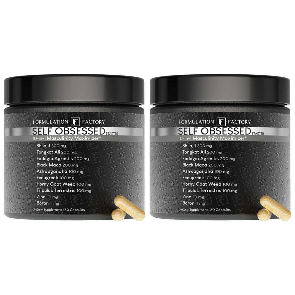 Formulation Factory testosterone-starter bottle shown for daily vitality support