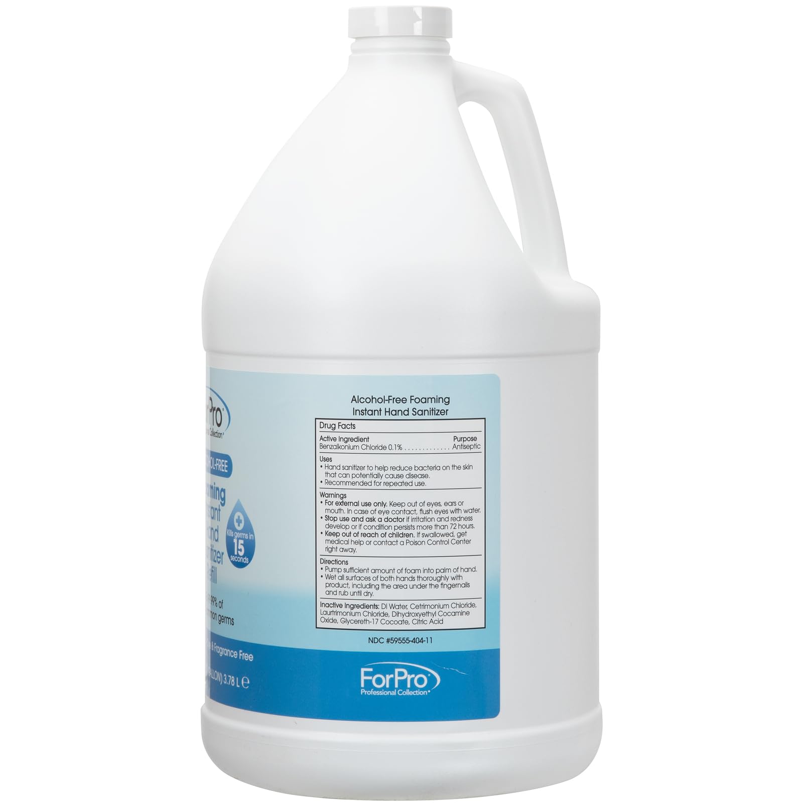 ForPro Professional Collection foaming sanitizer texture close-up highlighting fast absorption.