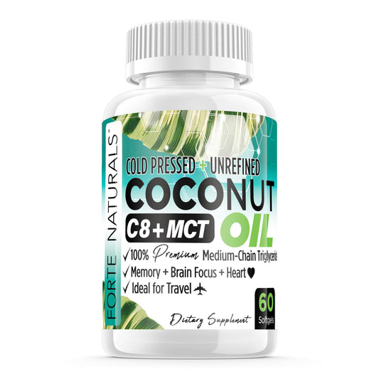 FORTE NATURALS Coconut Oil softgel bottle front for daily vitality