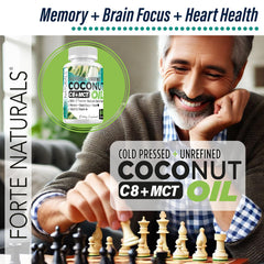 FORTE NATURALS Coconut Oil softgel on kitchen counter