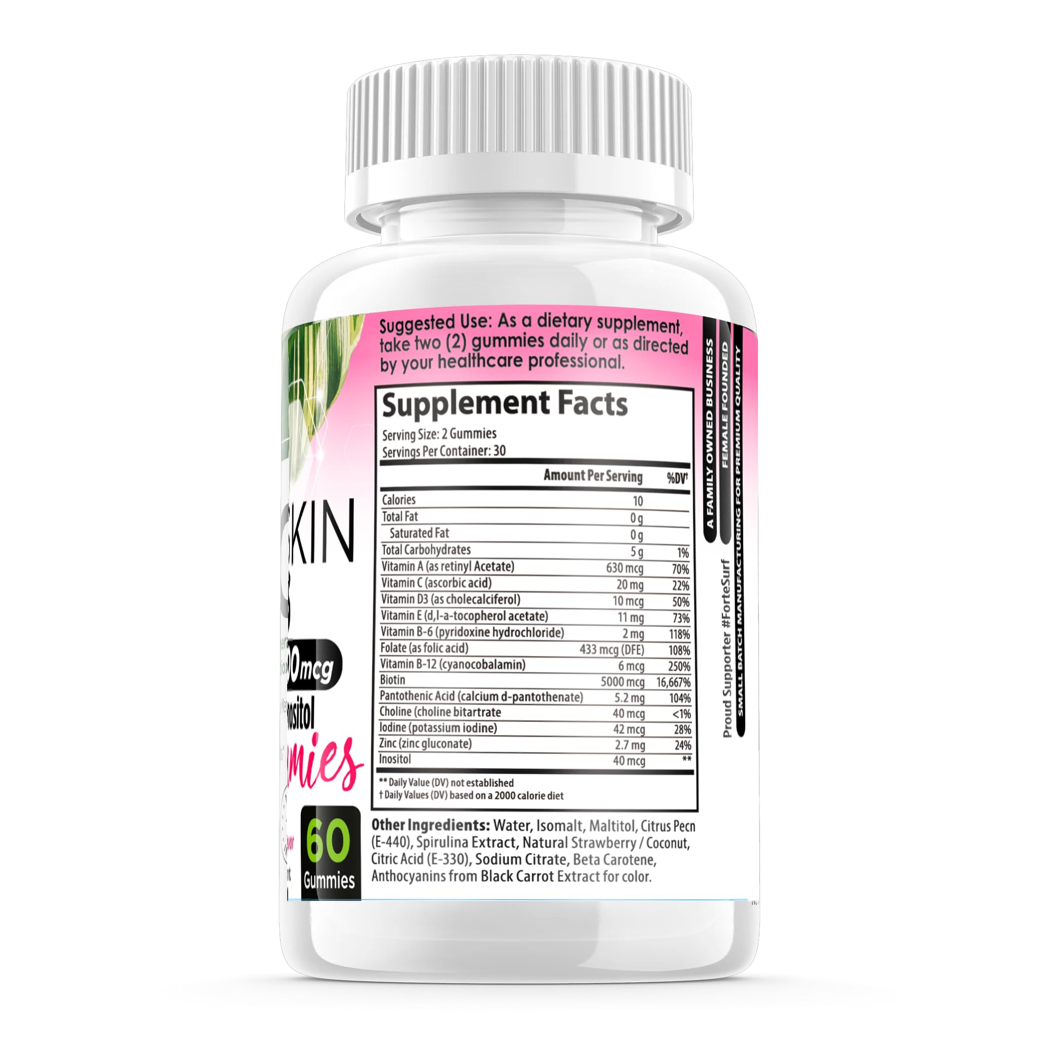 FORTE NATURALS USA made label on packaging