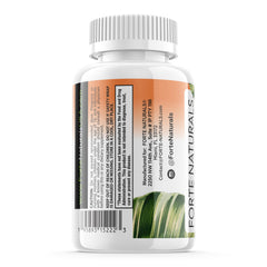 FORTE NATURALS Zinc 50mg bottle with label indicating USA-made, vegan, gluten-free.