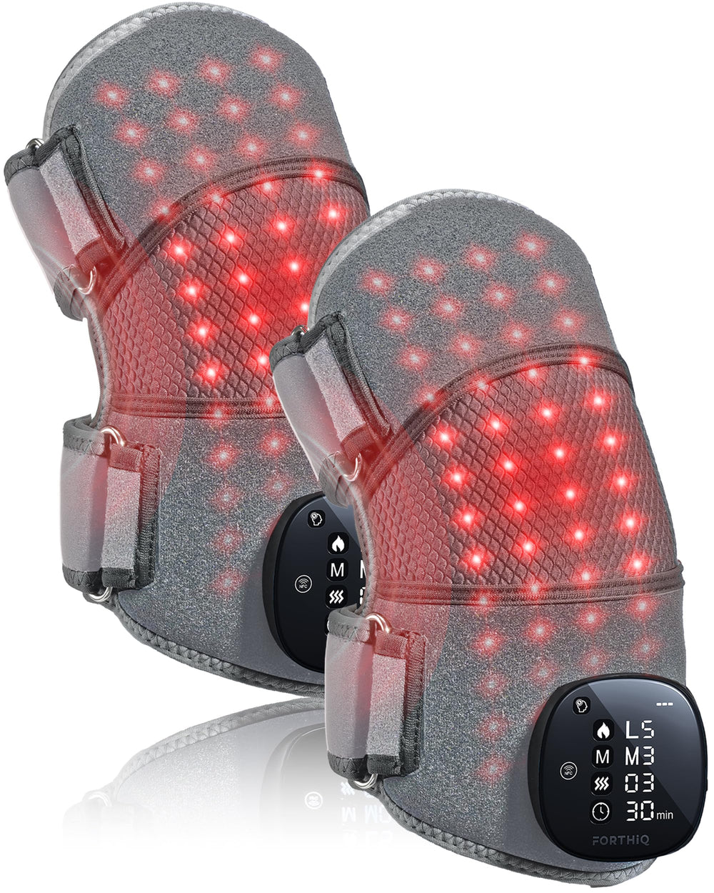 FORTHiQ RED+ knee massage with heat delivers targeted warmth for post-workout recovery.