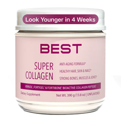 Fortibone collagen unflavored powder in bottle supporting bone density and daily joint comfort.