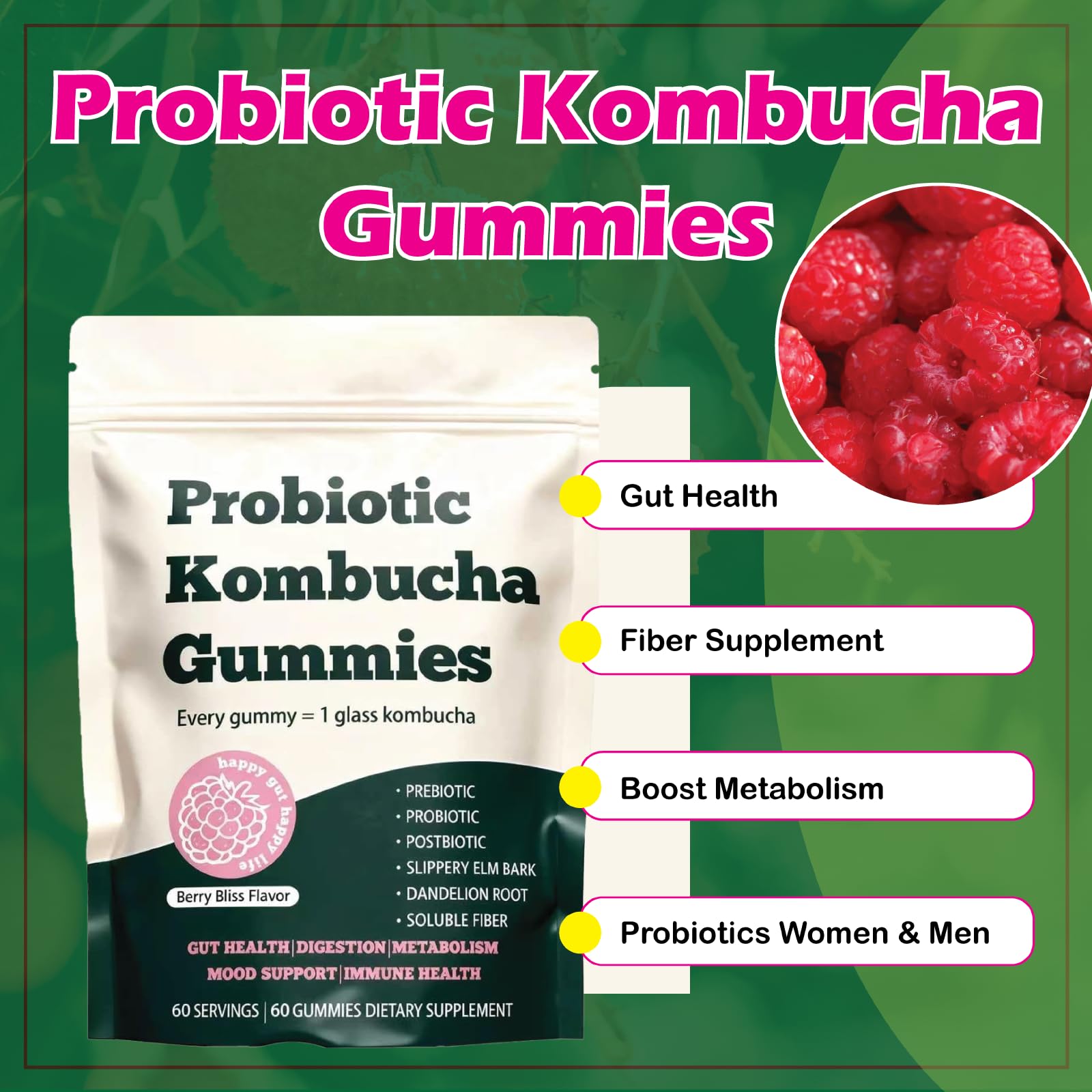 Fortirise gummy closeup shows chewy texture and flavor.