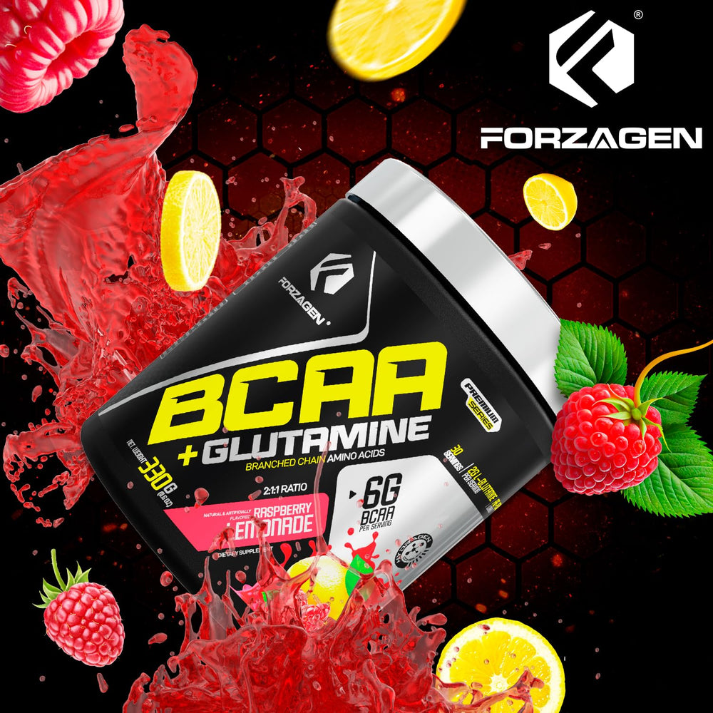Forzagen BCAAs powder highlights glutamine addition in the blend