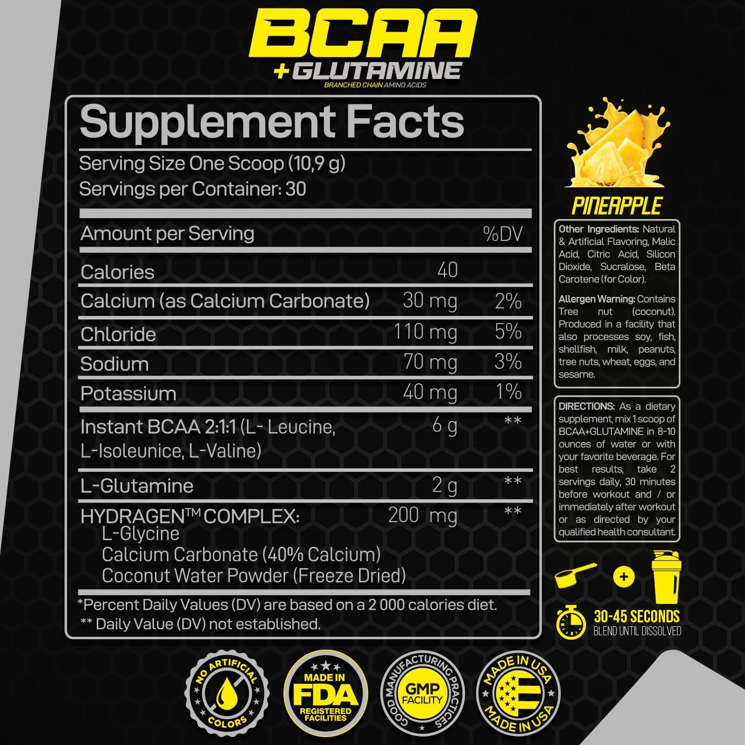 Forzagen BCAAs powder scoop on top, easy measuring for workouts.