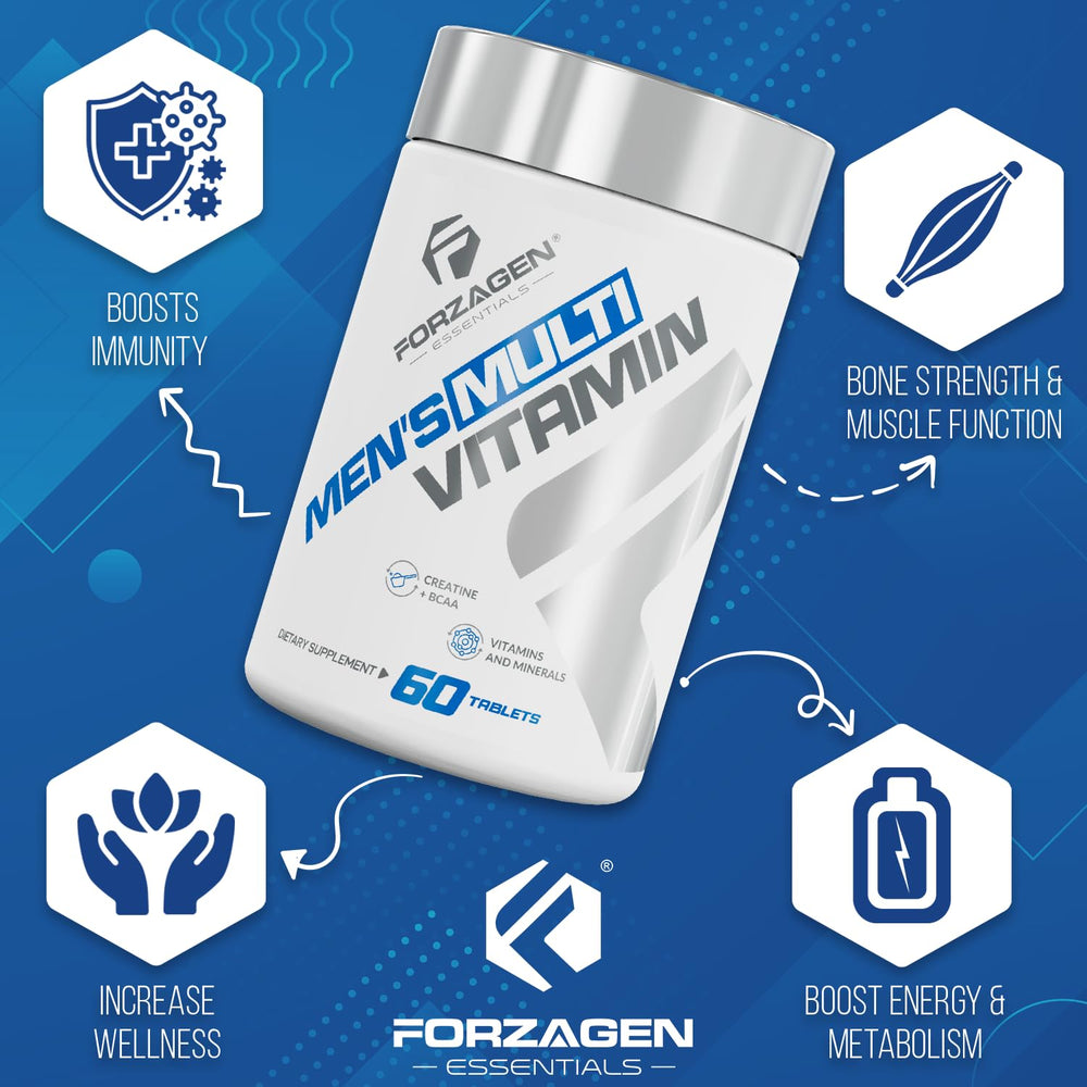 Forzagen Essentials men's multivitamin daily routine — simple once-a-day habit for consistent nutrition.