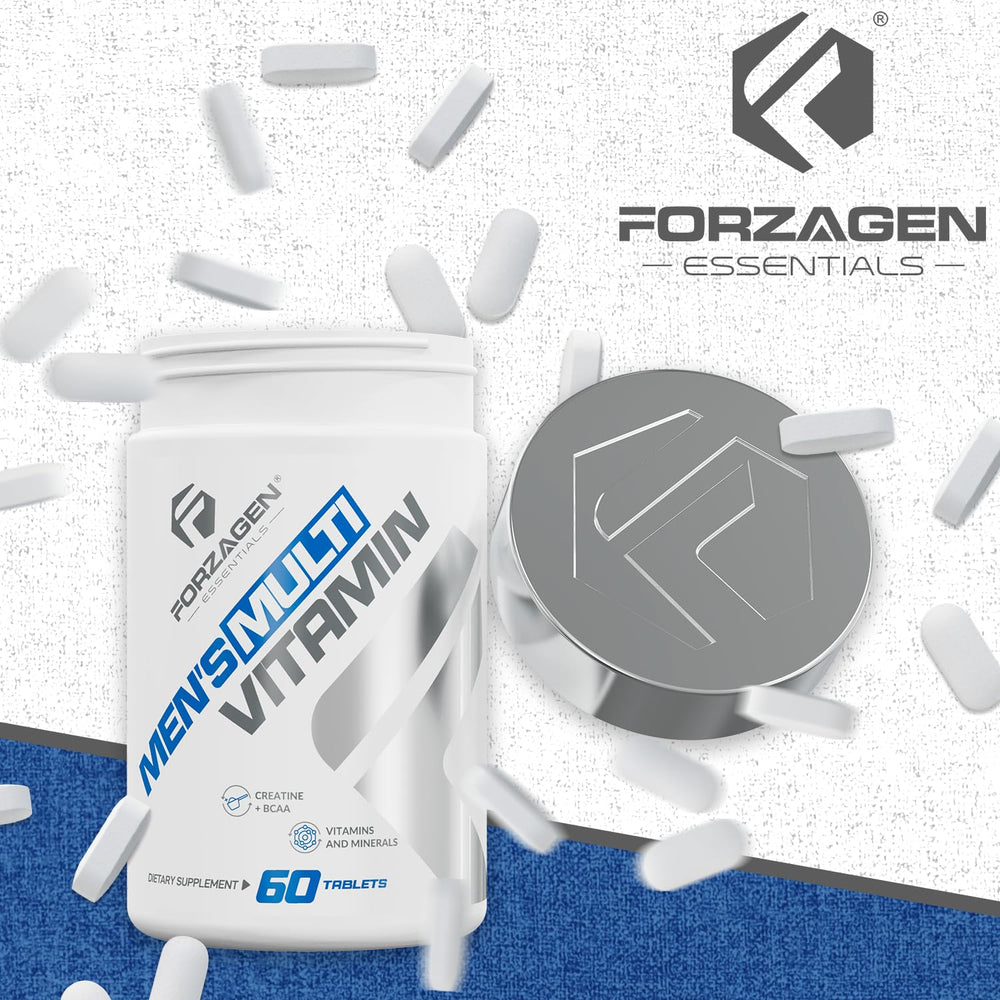Forzagen Essentials men's multivitamin label — clear ingredient overview for transparency and trust.