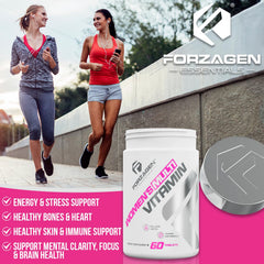 Forzagen Essentials bottle under Vitamin D and zinc for immune health.