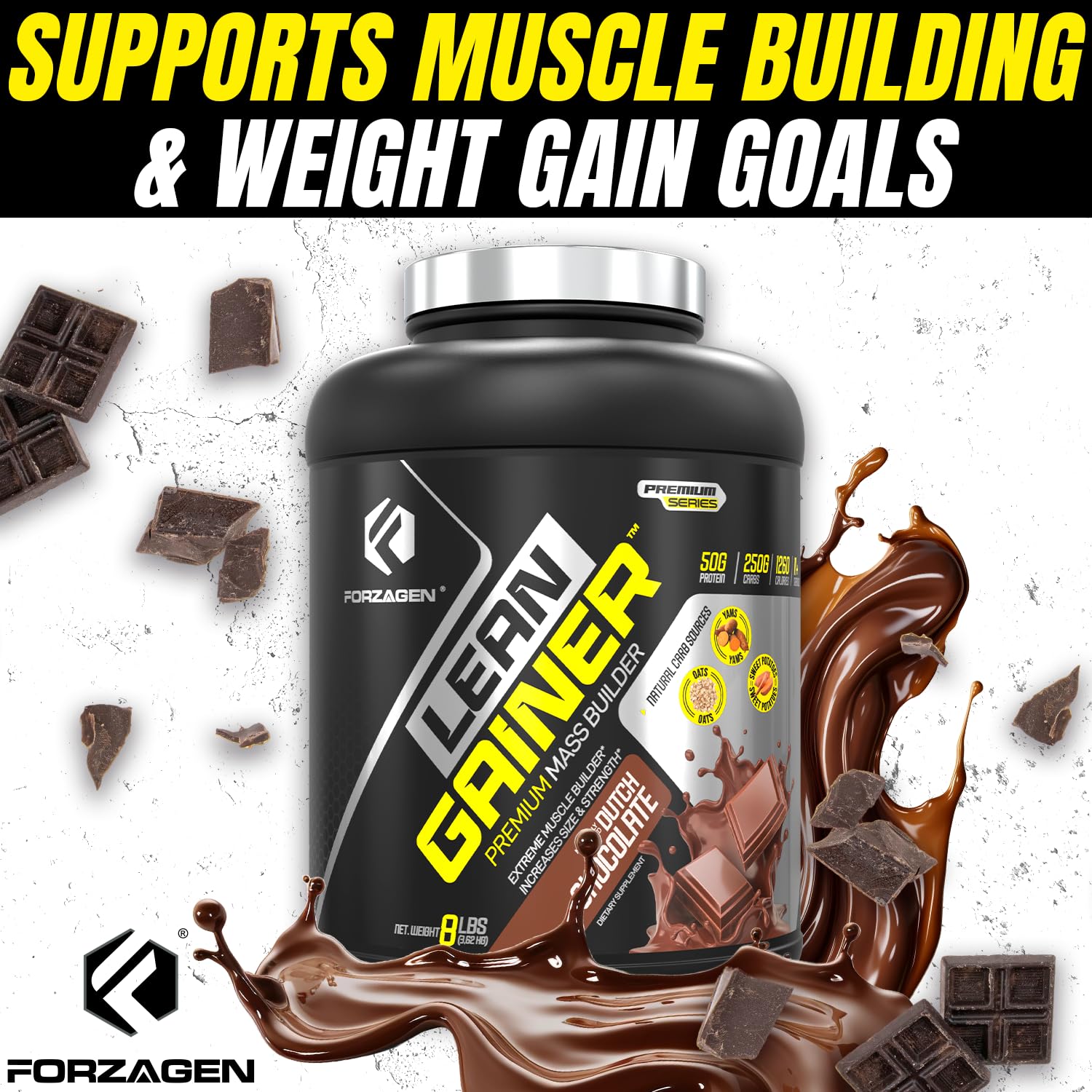 Forzagen Lean Gainer bulk bags illustrate scalable mass-building powder