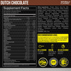 Forzagen Lean Gainer jar in Dutch Chocolate shows bulk container for easy dosing