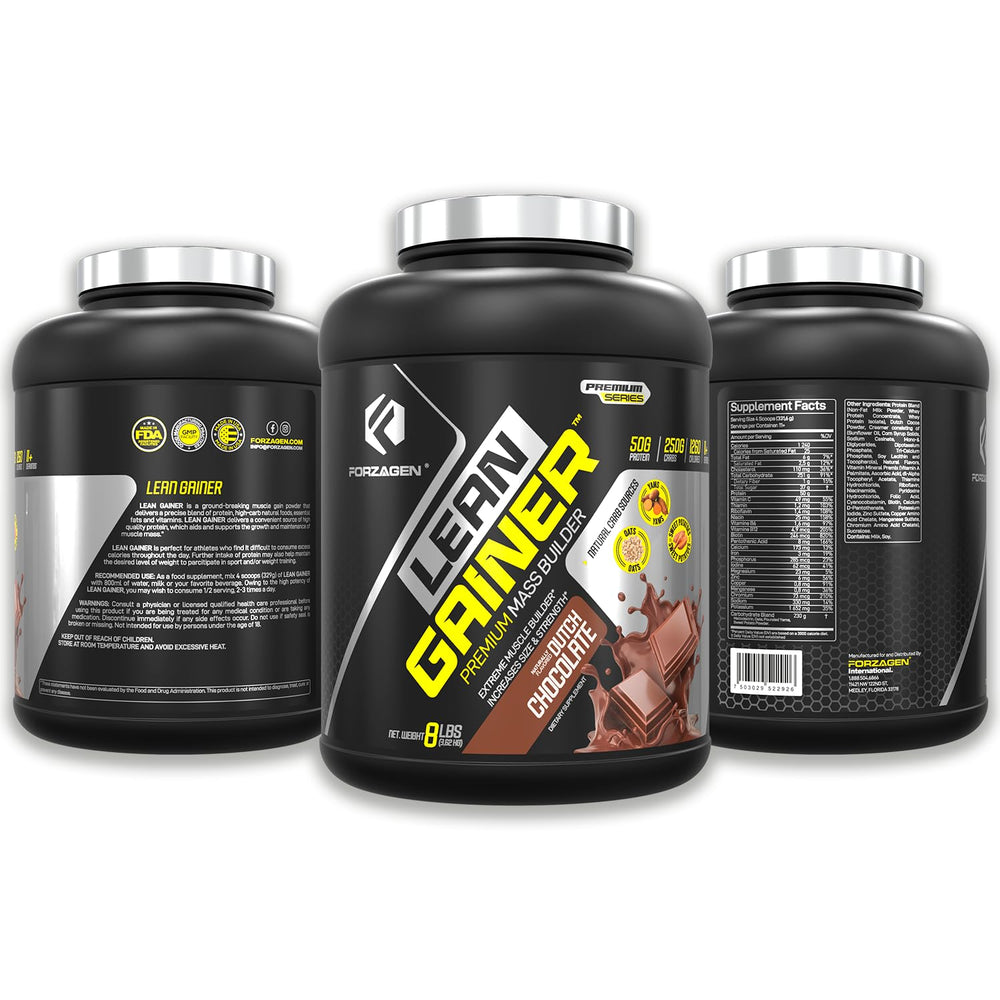Forzagen Lean Gainer mixing glass with shake for quick nutrition