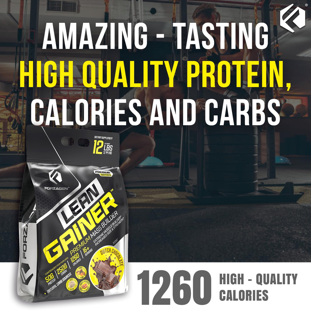 Forzagen Lean Gainer post-workout recovery shake ready to blend.
