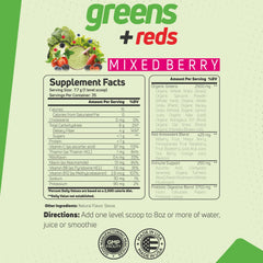 Forzagen Vegan Greens & Reds mixed-beverage shows berry flavor in a glass