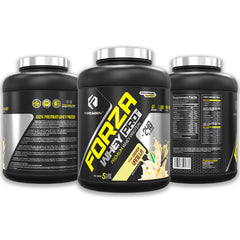 Forzagen Whey PRO Vanilla shake in glass — smooth post-workout flavor.
