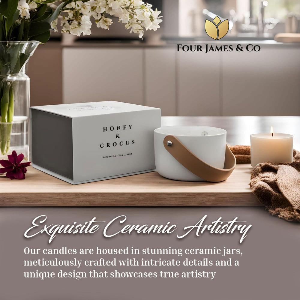 Four James & Co 38-hour fragrance fills rooms with inviting aroma.