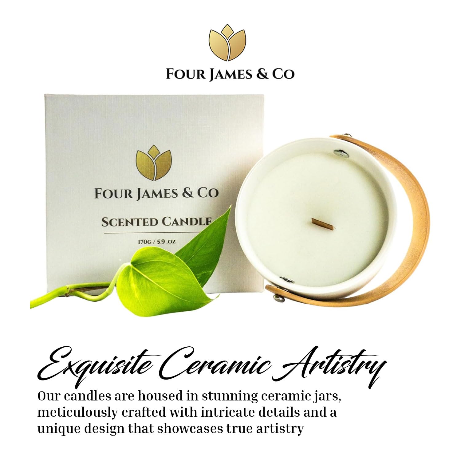 Four James & Co Sea Salt Sage gift box signals a luxurious, ready-to-gift experience.