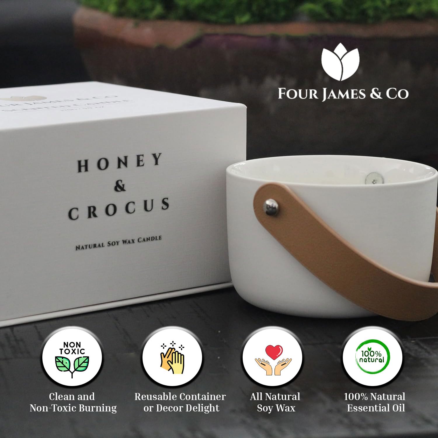 Four James & Co vanilla scent creates a warm, welcoming atmosphere.