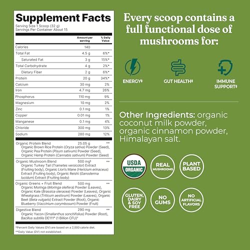 Four Sigmatic lions mane chaga cordyceps extracts powder for brain and immune support