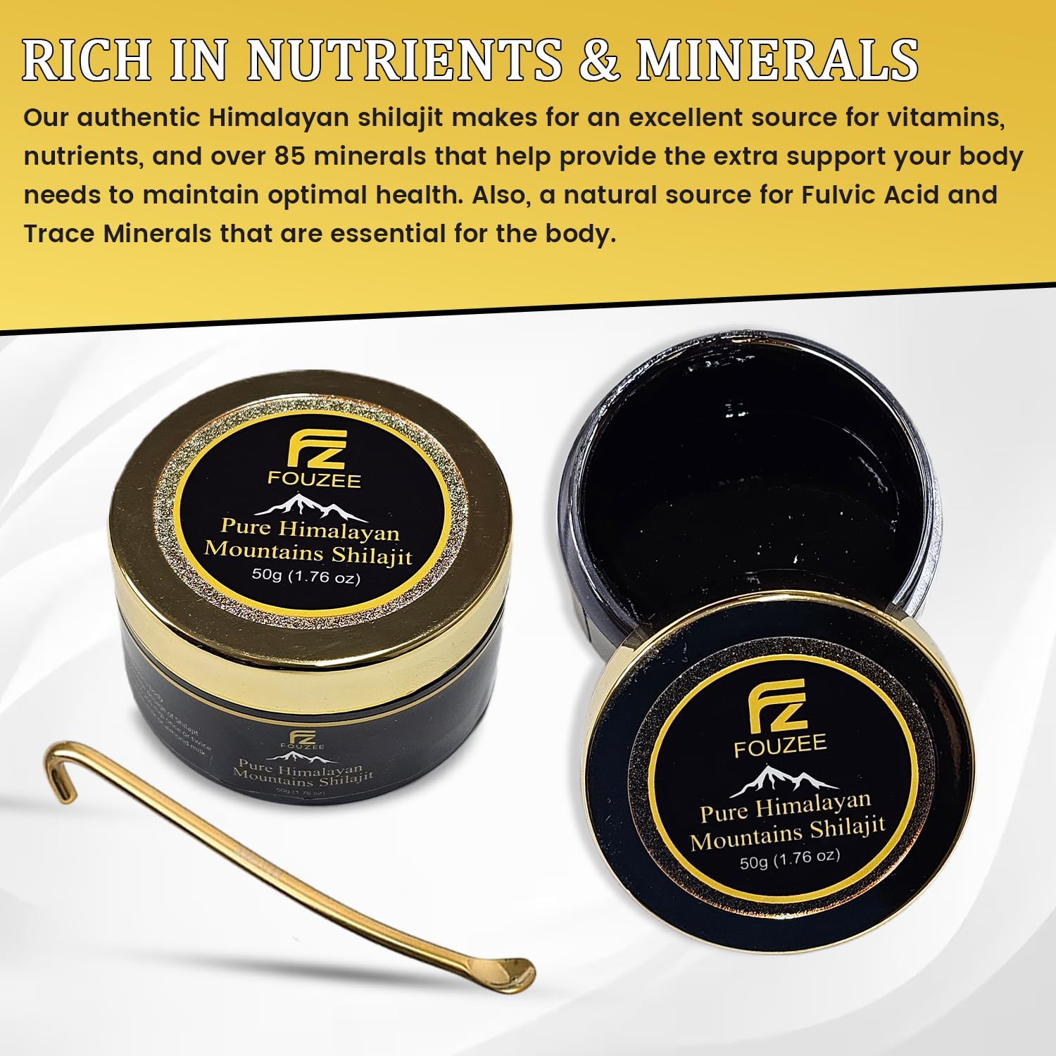 Rugged texture of hard-consistency Shilajit ready for measured dosing