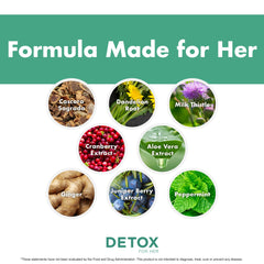 FoxyFit Detox for Her packaging shot communicates trust and quality.