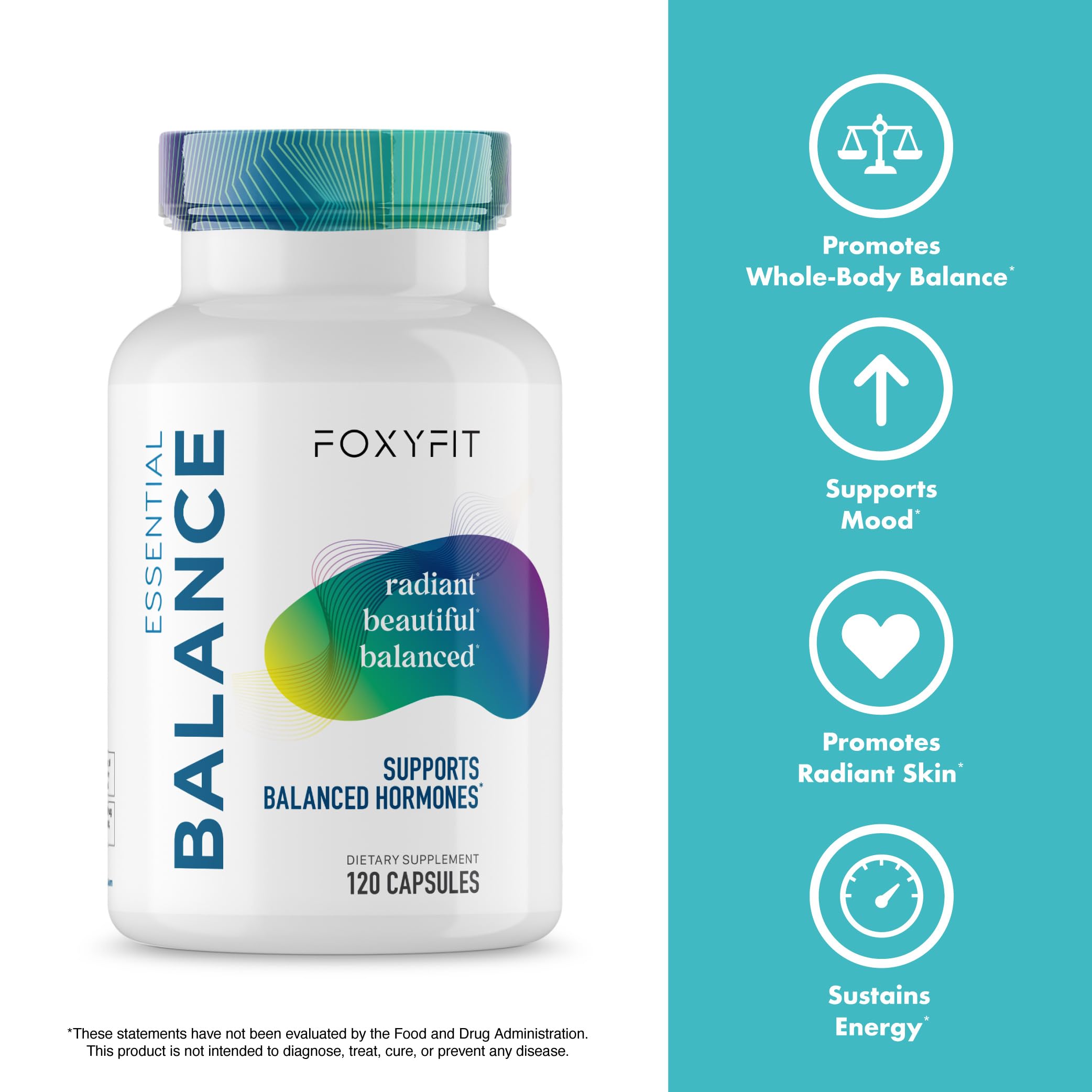 FoxyFit Essential Balance bottle with water at breakfast during daily routine