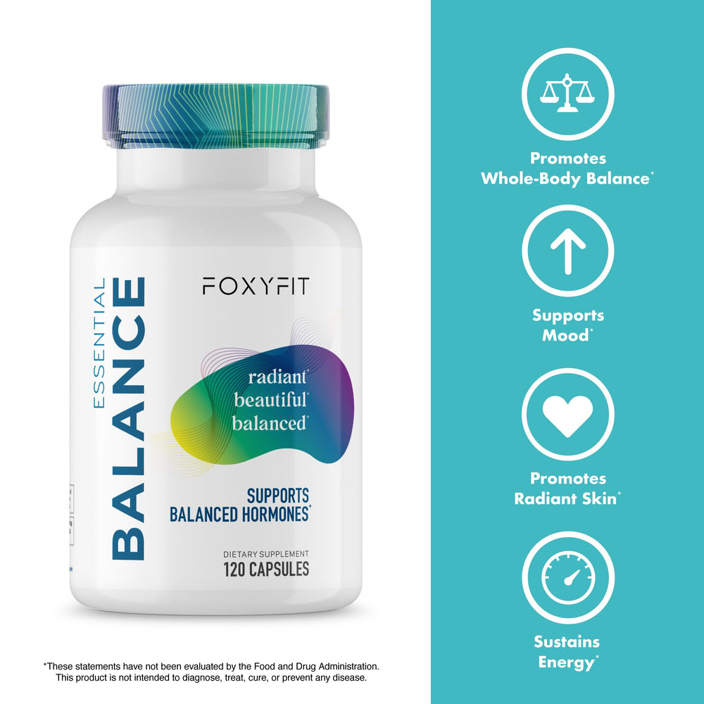 FoxyFit Essential Balance bottle with water at breakfast during daily routine