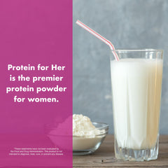 FoxyFit Protein for Her label close-up shows nutrition details