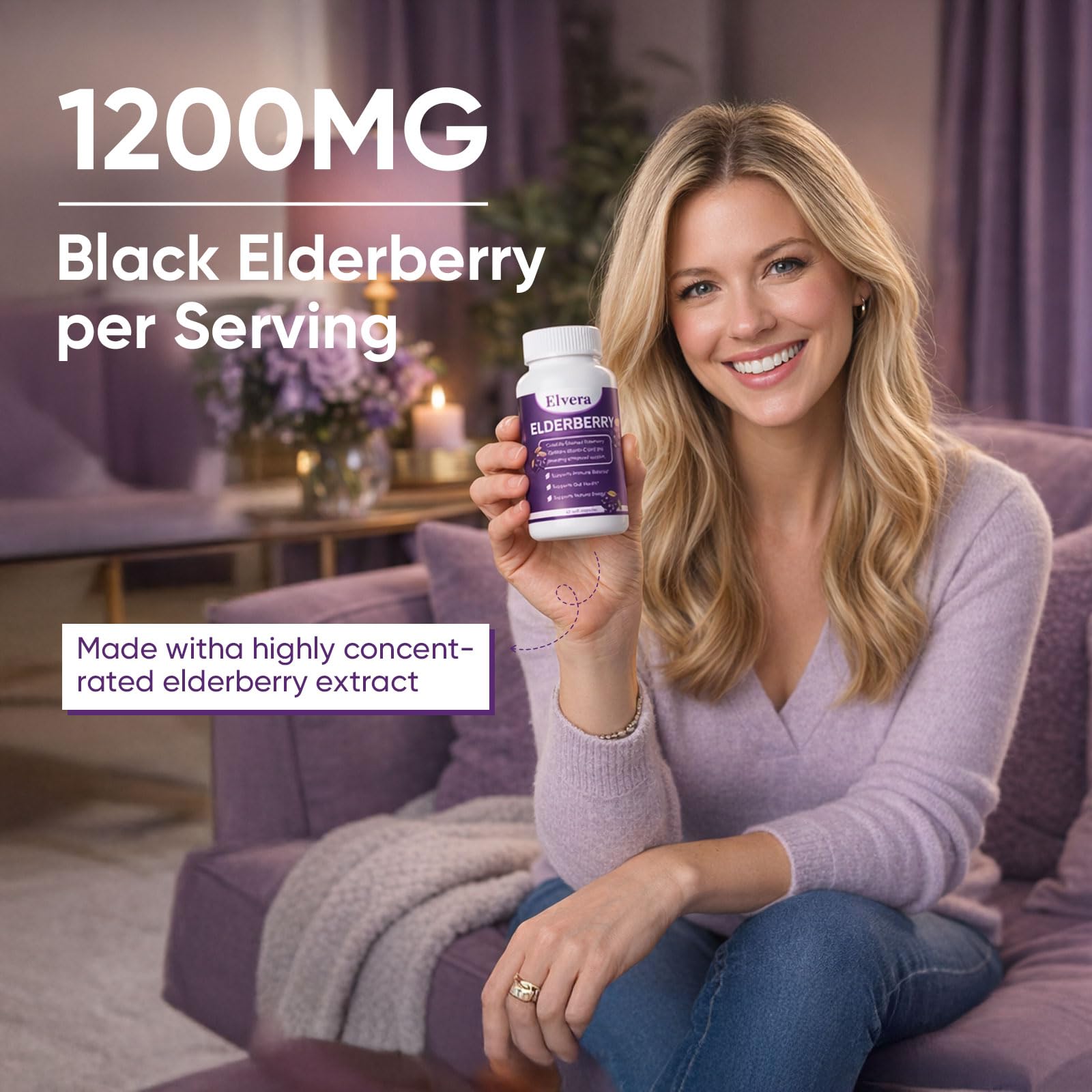 Softgels poured from bottle illustrating convenient serving.