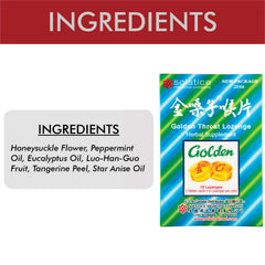 FQQF Golden Throat Lozenge individually wrapped for travel