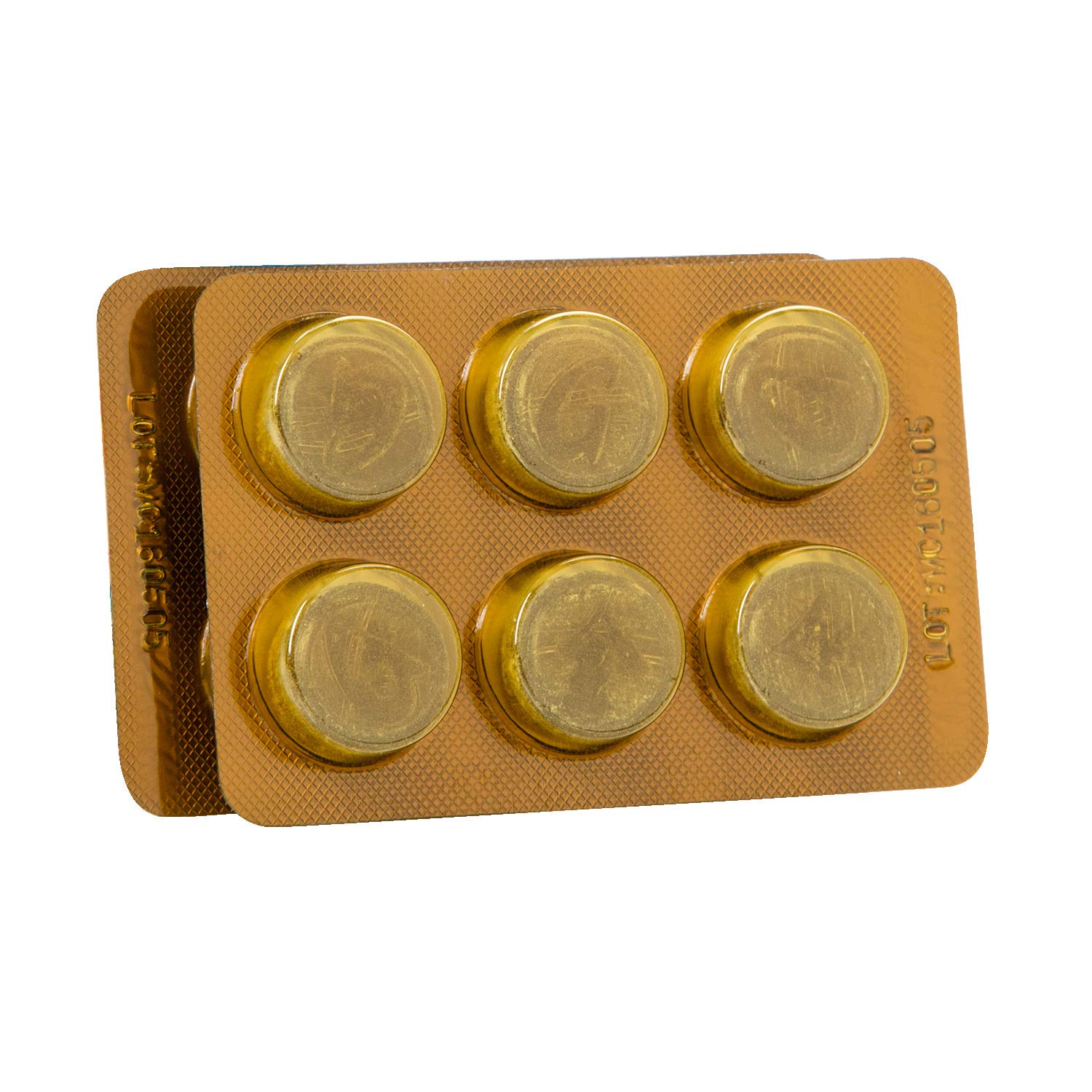 FQQF Golden Throat Lozenge on table, visible texture