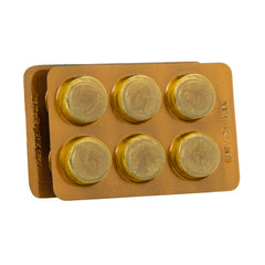 FQQF Golden Throat Lozenge on table, visible texture