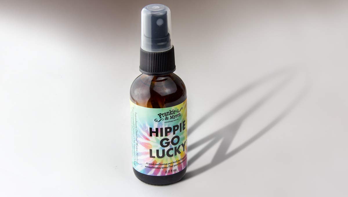 Frankie & Myrrh Hippie Go Lucky patchouli note, grounding aroma
