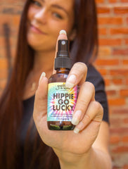 Frankie & Myrrh Hippie Go Lucky spray action, immediate ambiance boost