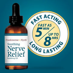 Citrus-herbal aroma of FRANKINCENSE & MYRRH nerve pain oil