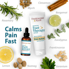 Frankincense & Myrrh ingredients close-up show menthol and essential oils.