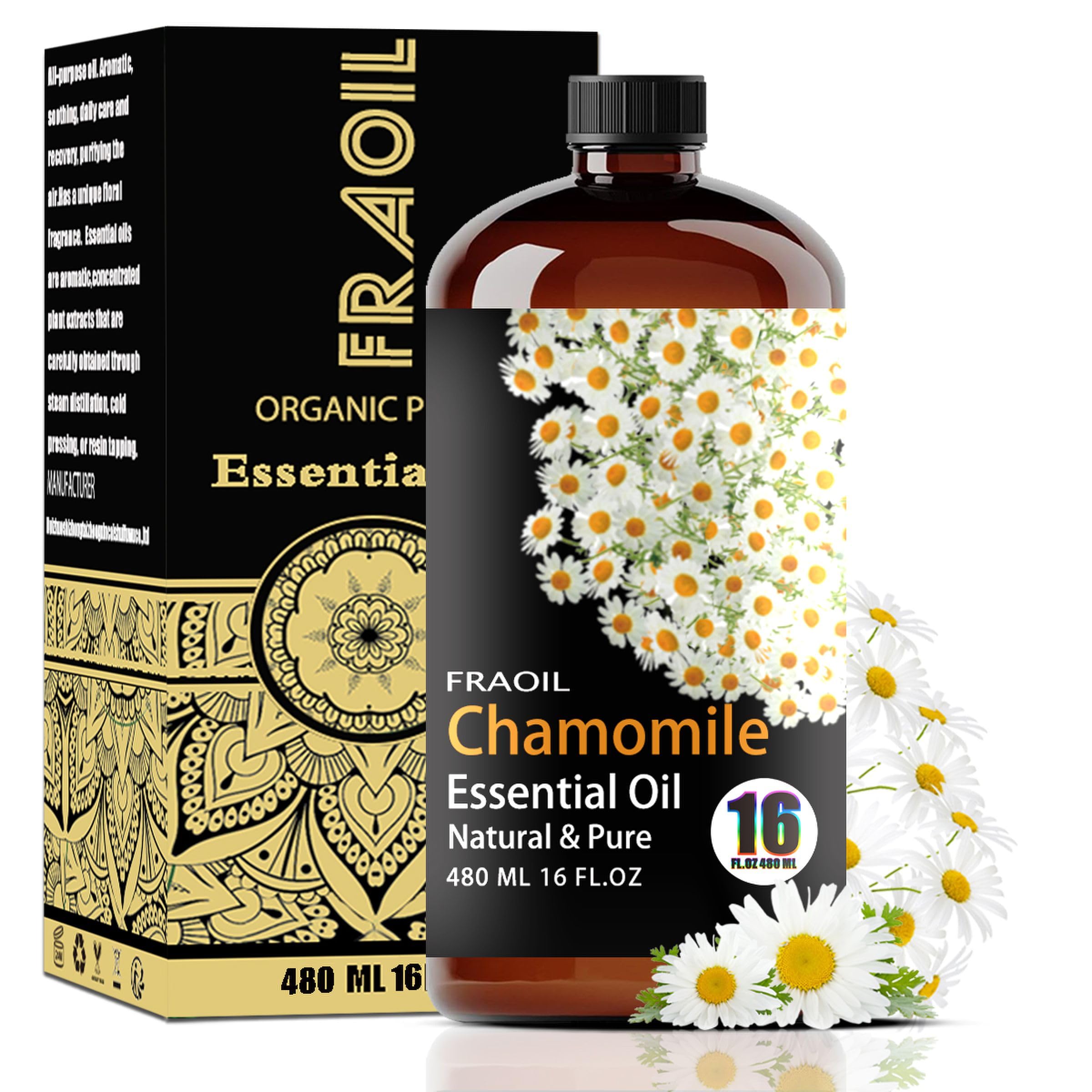 FRAOIL Chamomile Oil bottle 16oz—calming diffuser aroma for home use