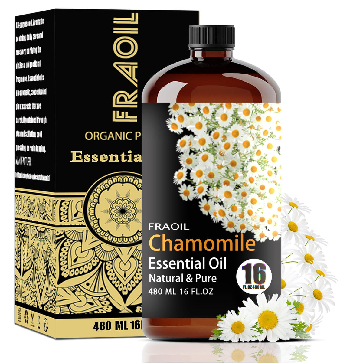 FRAOIL Chamomile Oil bottle 16oz—calming diffuser aroma for home use