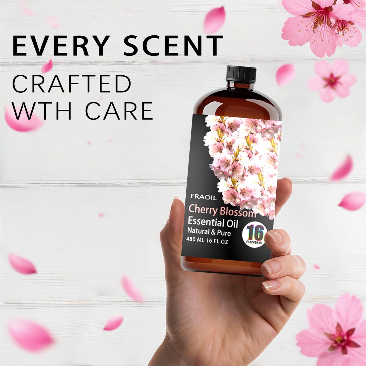 FRAOIL Cherry Blossom Essential Oil ready for candle making and DIY crafts.