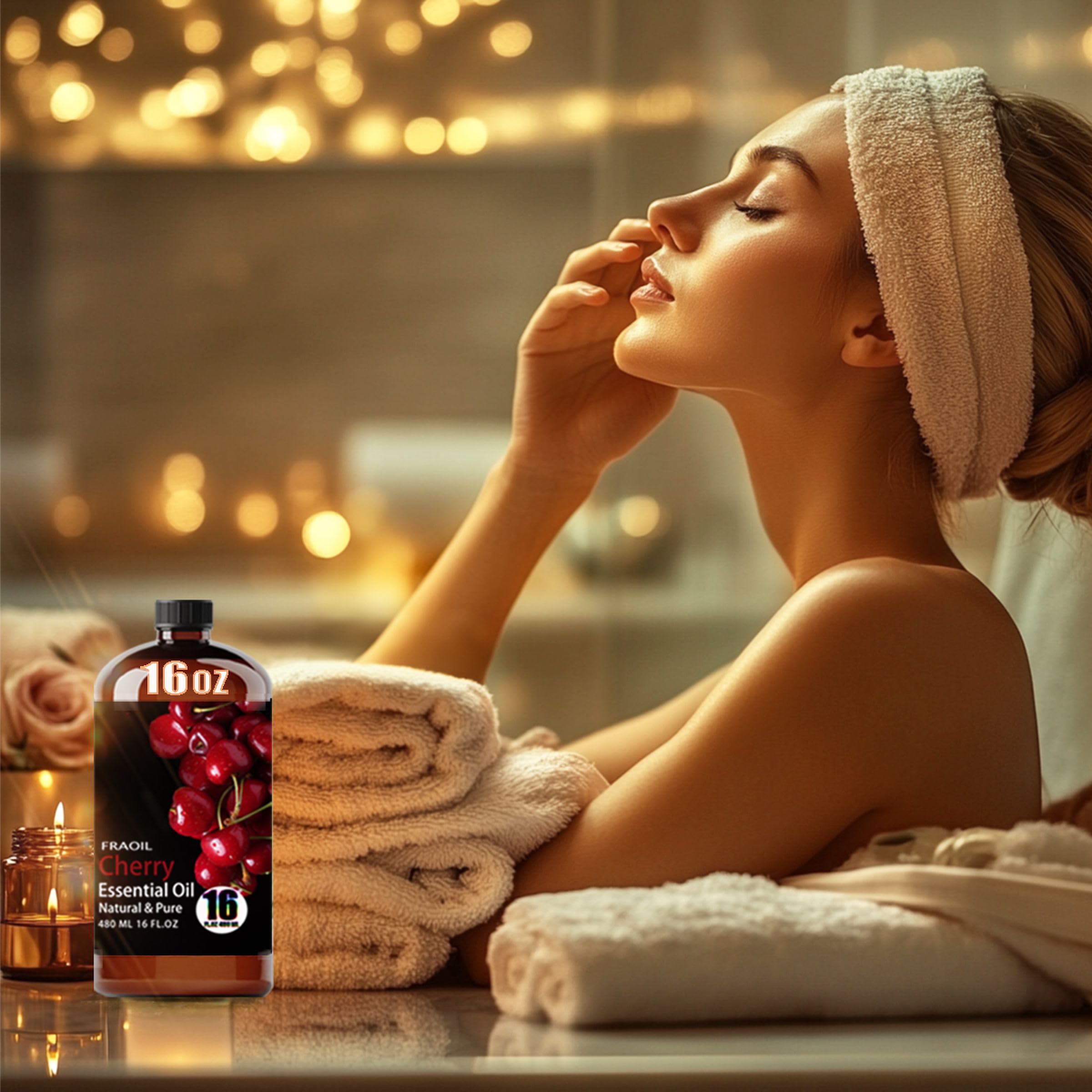 FRAOIL Cherry Essential Oil packaging highlights elegant gift presentation