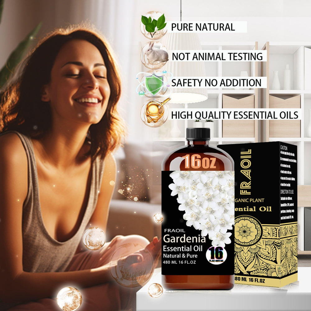 FRAOIL Gardenia oil diffuser aroma highlighting long-lasting fragrance
