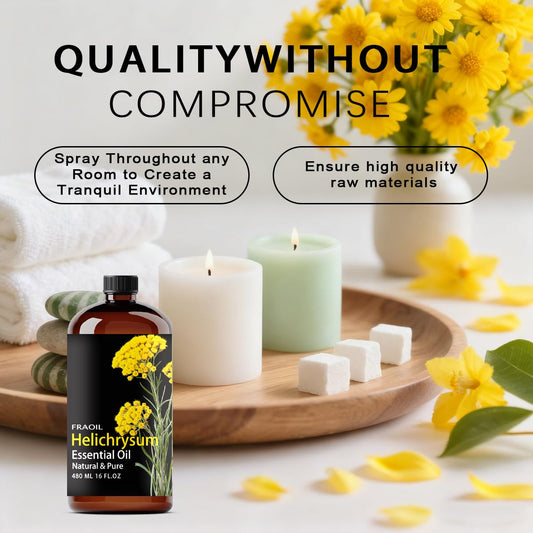 FRAOIL Helichrysum oil diffuser use for calming home ambience