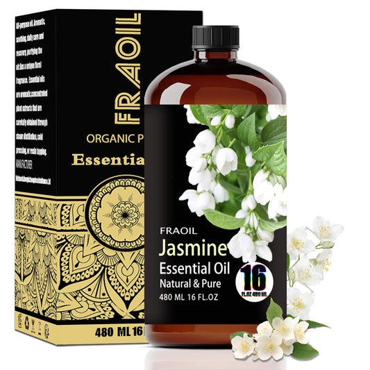 FRAOIL Jasmine essential oil bottle for diffusers and DIY blends.