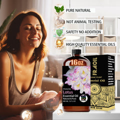 FRAOIL Lotus essential oil with dropper cap for precise diffusion and easy DIY use.