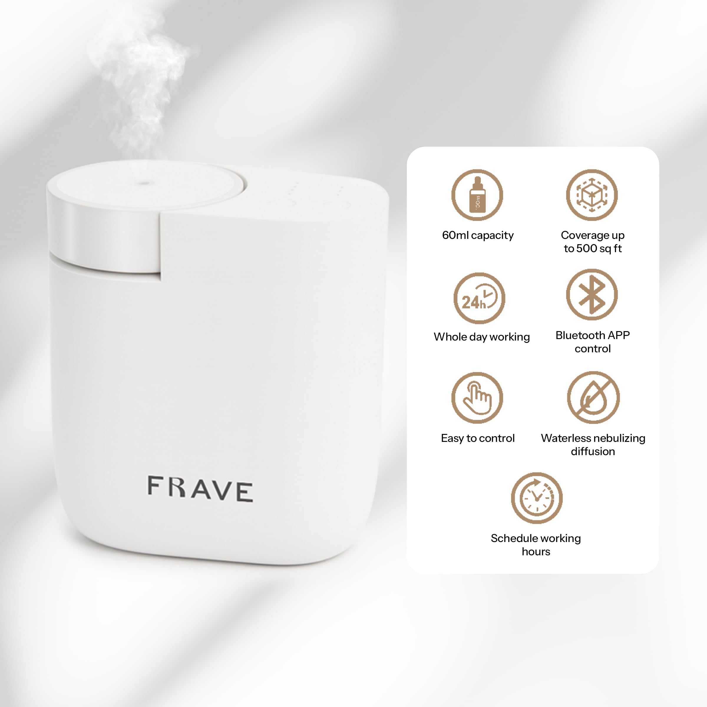 Frave Air Lux Diffuser features a sleek white plug-in design.